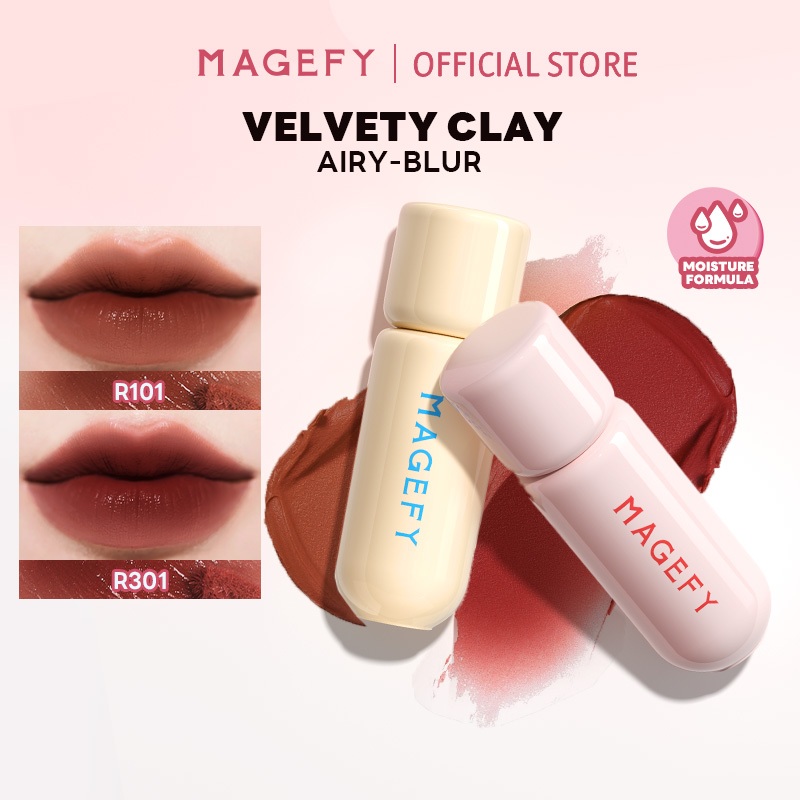 MAGEFY Son kem lì Cho Viền Môi Mờ Ảo, Nhung Mờ Bùn 10 Màu Nhẹ Mịn MF-L04 | BigBuy360 - bigbuy360.vn