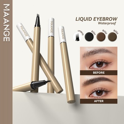 MAANGE Bút Kẻ Mày phẩy sợi 4 nhánh bền màu chống thấm nước 0.5g MG-E03