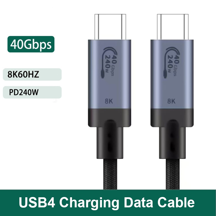 Cáp USB4 USB C 40Gbps 4K PD 240W 8K 60Hz Type-C sang Type-C sang cáp Tương thích Thunderbolt 3 4 cho