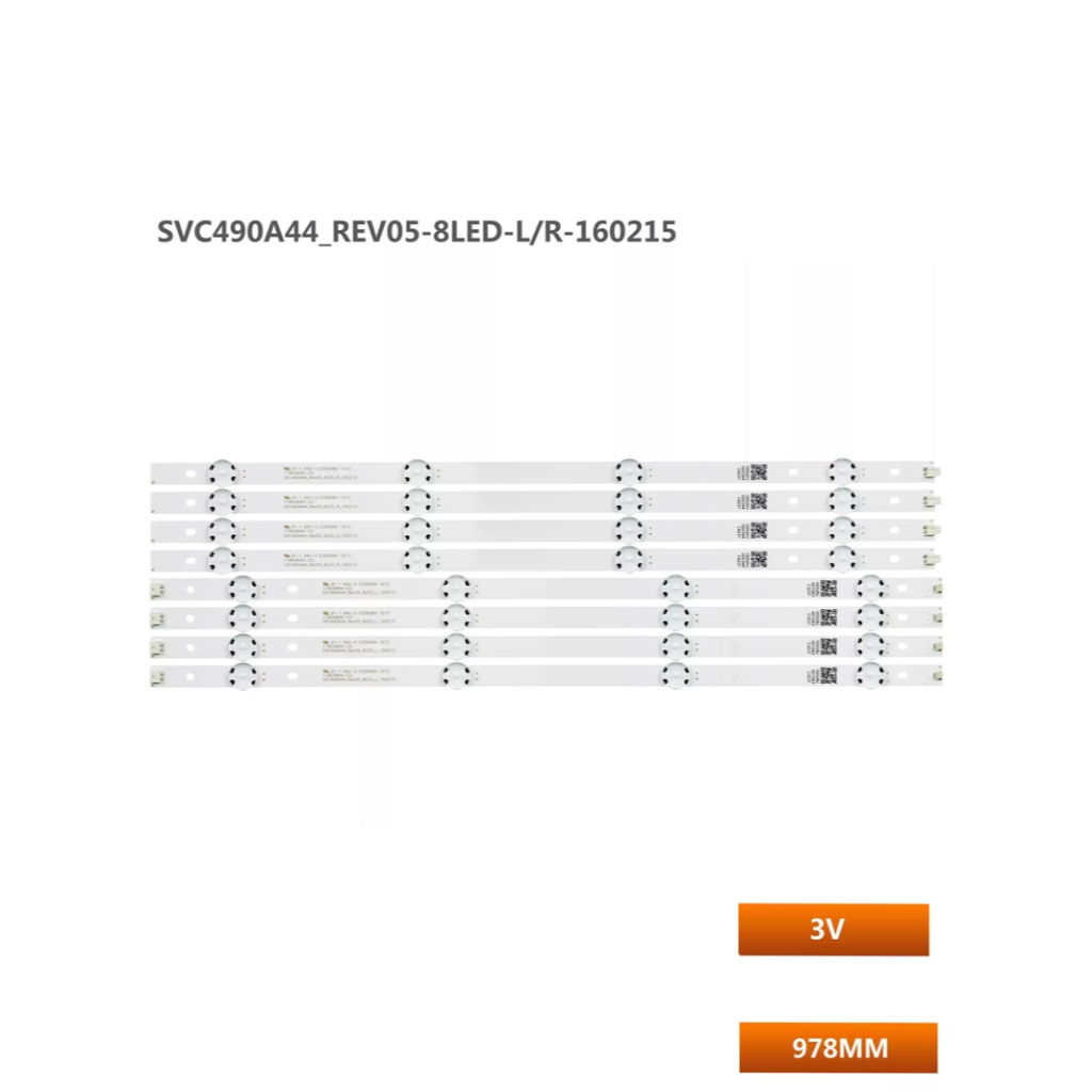 8 Cái / bộ fpr LG 49 Inch Đèn Nền TV 49LH570T-TD.ATIBLLJD SVC490A44 _ REV05 _ 8LED _ R / L