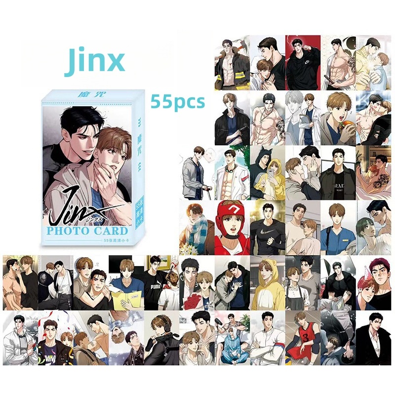10-55 chiếc Jinx Mingwa Hologram Laser Lomo Cards Manga Manhwa truyện tranh Photocards Zaijing Jinda