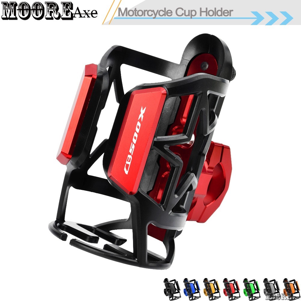 Mooreaxe Cho XE HONDA CB500X CB 500X CB500 X 2013 - 2023 2024 Giá Đỡ Cốc Xe Máy CNC Hợp Kim Nhôm ABS