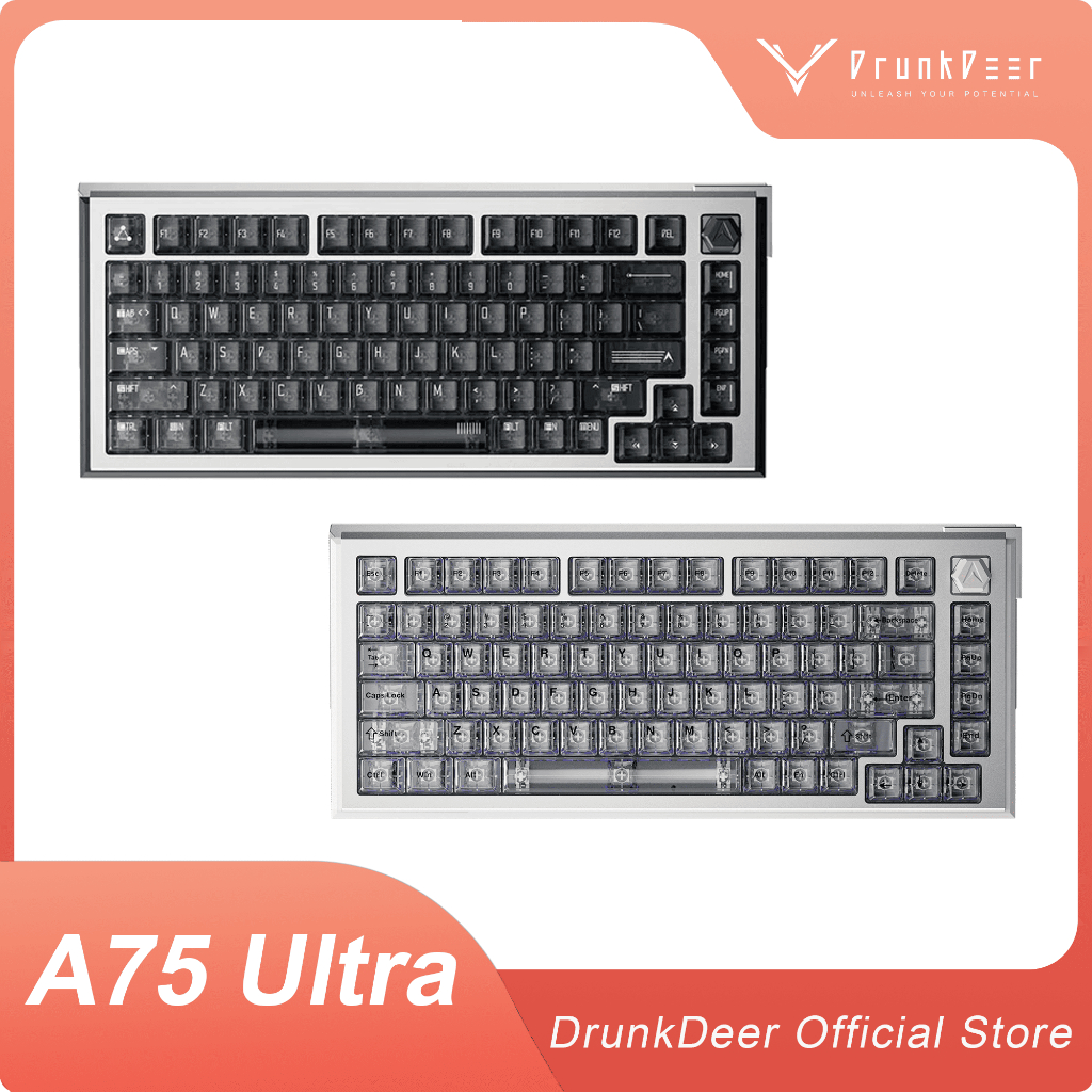Bàn phím cơ DrunkDeer A75 Ultra HE dành cho game thủ, bàn phím Rapid Trigger 8K, switch từ tính QIAN