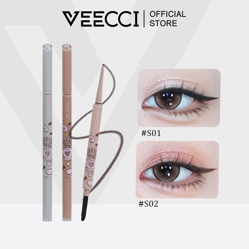  VEECCI Bút Gel Kẻ Mắt Bút Kẻ Mắt Ngòi 1.3mm Màu Đen Mờ Tự Nhiên Không Thấm Nước Và Lâu Trôi 50mg 
