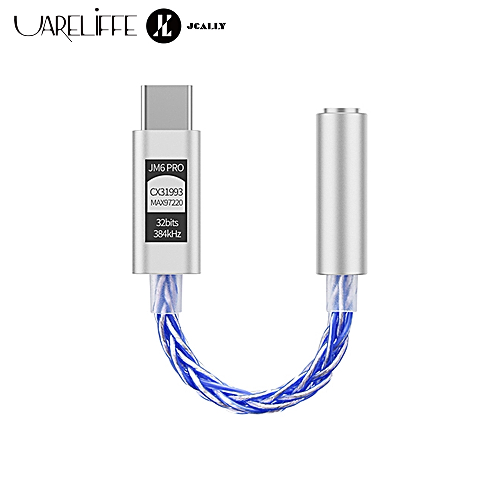 Uareliffe JCALLY JM6 PRO Type-C Sang 3.5mm HiFi Tai Nghe Cắm Adapter Âm Thanh Lossless Tai Nghe Di Đ