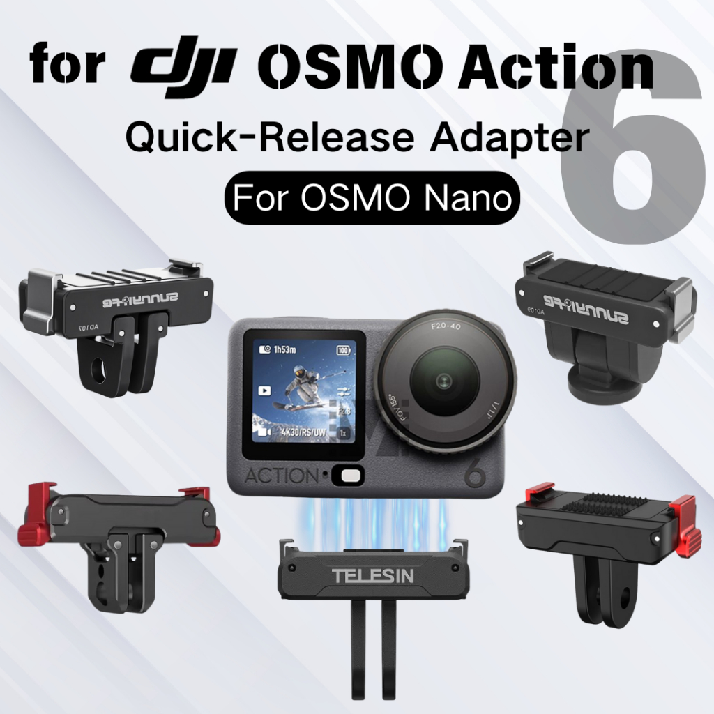 Phát Hành Nhanh Từ Tính Adapter Gắn Cho DJI Osmo Action 6 Osmo Nano Tấm Có Thể Gập Lại Cho DJI Osmo 