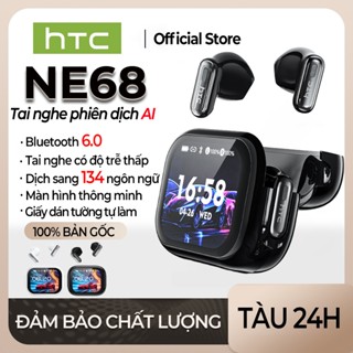 HTC NE68 Tai nghe dịch thuật AI Tai nghe Bluetooth 6.0 Tai nghe không dây Tai nghe nhét tai Tai nghe thông minh Thiết kế lấy cảm hứng từ máy ảnh Tai nghe kẹp tai Tương thích với iOS/Android/PC