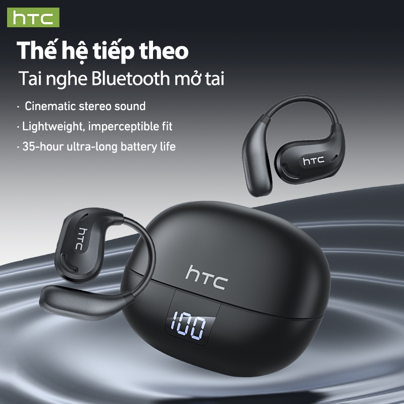 Bảo hành 1 năm HTC NE47 AI Dịch Tai nghe Bluetooth Dịch thuật thời gian thực OWS Cuộc gọi HD Tai nghe không dây HiFi Tai nghe thể thao khử tiếng ồn thông minh IPX5 Lớp chống nước | BigBuy360 - bigbuy360.vn