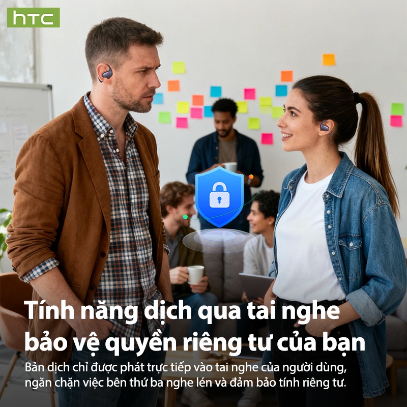 Bảo hành 1 năm HTC NE47 AI Dịch Tai nghe Bluetooth Dịch thuật thời gian thực OWS Cuộc gọi HD Tai nghe không dây HiFi Tai nghe thể thao khử tiếng ồn thông minh IPX5 Lớp chống nước | BigBuy360 - bigbuy360.vn