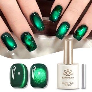  BORN PRETTY Đá Quý Xanh Mắt Mèo Gel Từ Tính Sơn Móng Tay Xanh Đỏ Bán vĩnh viễn UV LED Sơn Móng Tay 15ml 