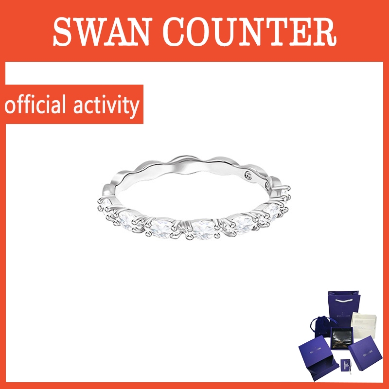 11Z Nhẫn Thiên Nga 100% VITTORE Nhẫn Cố Định Nhẫn Zircon Nhẫn Bạc Sterling Nhẫn Bộ Vòng Tay Nhẫn Nữ 