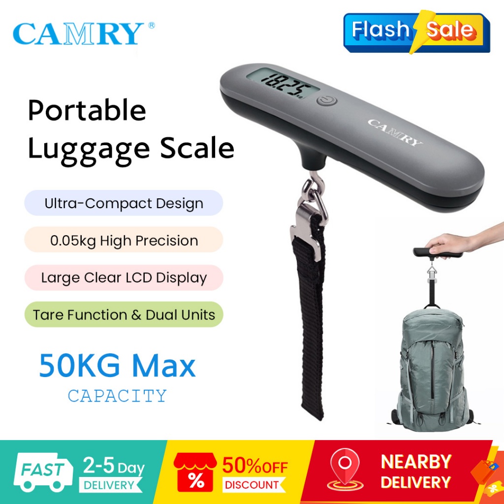 Camry 50kg/50g Cân điện tử EL980 Luggage scale Cân mini Cân hành lý điện tử xách tay điện tử vali tử