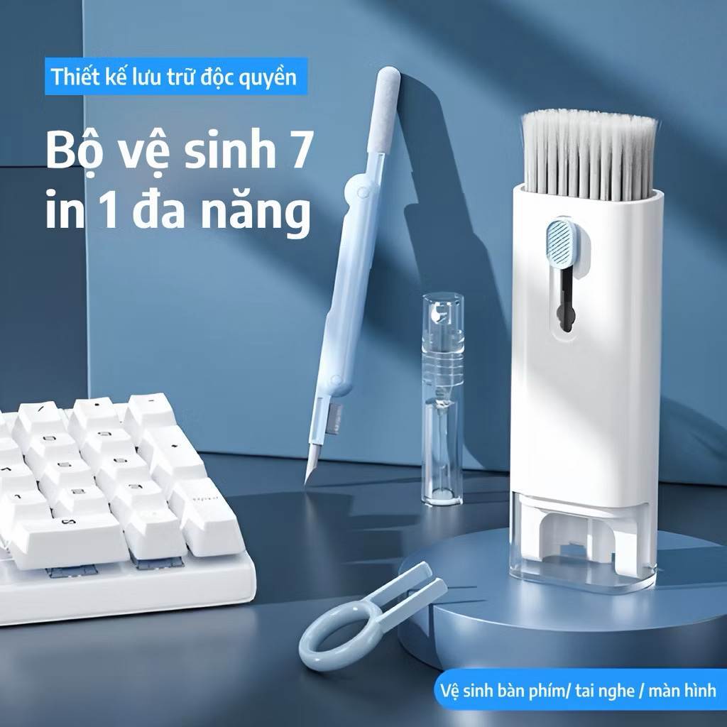 Bộ Dụng Cụ Vệ Sinh Laptop Máy Tính Điện Thoại 7In1 - Bộ Vệ Sinh Tai Nghe Bàn Phím Tiện Dụng
