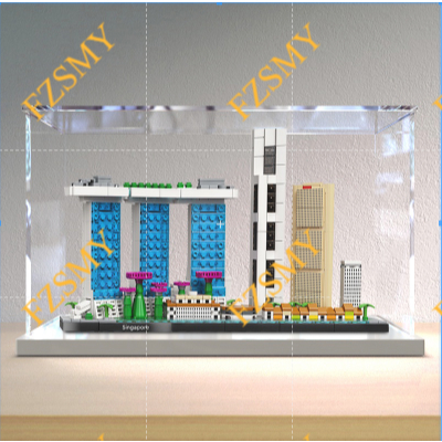 Thích hợp cho Lego 21057 Singapore Building Series Hộp trưng bày khối xây dựng Mô hình Hộp lưu trữ A