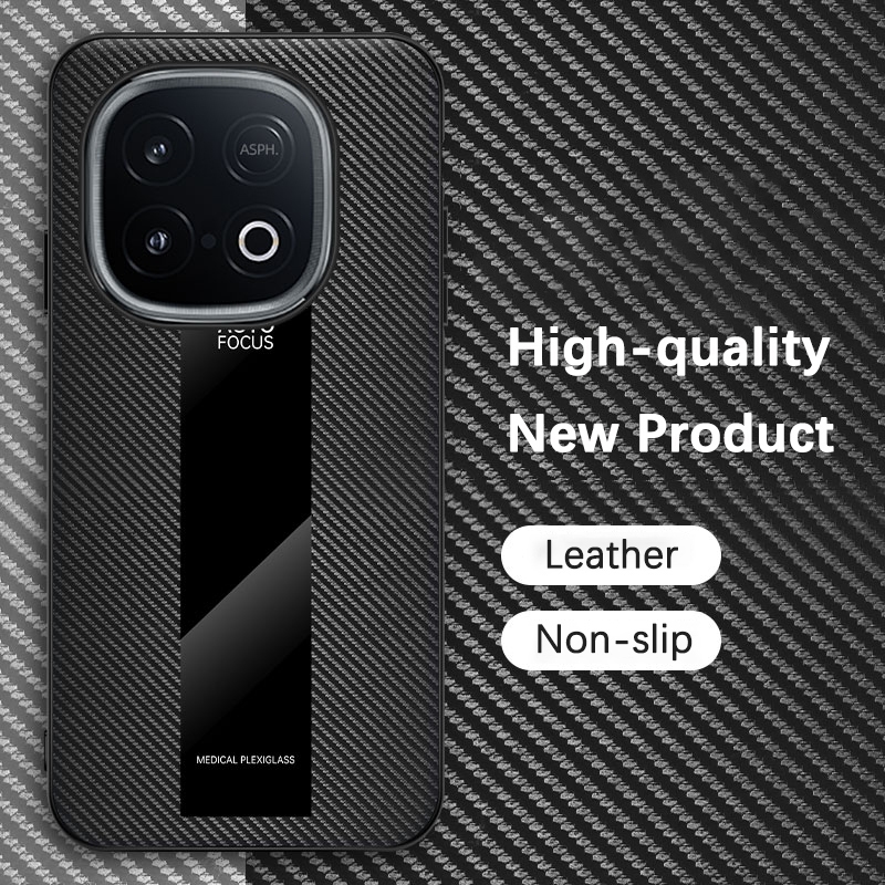 Ốp điện thoại cho vivo iQOO Neo 10 5G Global iQ00 iQOOeo10 Vỏ điện thoại bằng da Acrylic sợi Carbon 