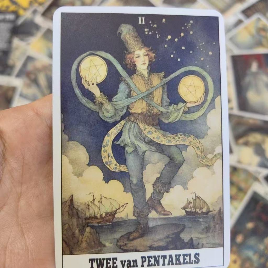 [World Cover] Dòng Witte 7.4 * 11.5cm chính hãng Hà Lan < Clouds > Tarot Card Bảng tiếng Anh Trò chơ