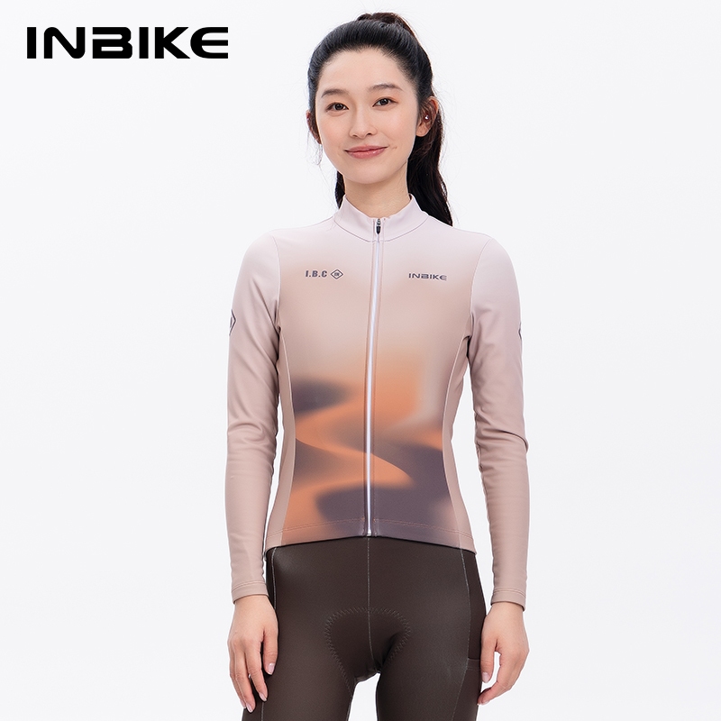 INBIKE Áo Jersey Xe Đạp Cho Nữ, Chất Liệu Chải Lông Cừu Giữ Nhiệt, Phù Hợp Mùa Đông