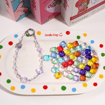 Beadia 13mm thủy tinh hình bốn lá cỏ ba lá - phù hợp làm vòng tay, vòng cổ và bông tai