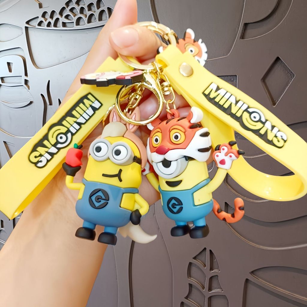 Móc khóa Minion Cosplay Bộ sưu tập 12 Con Giáp Mô hình hoạt hình Anime Phụ kiện treo túi Quà tặng si