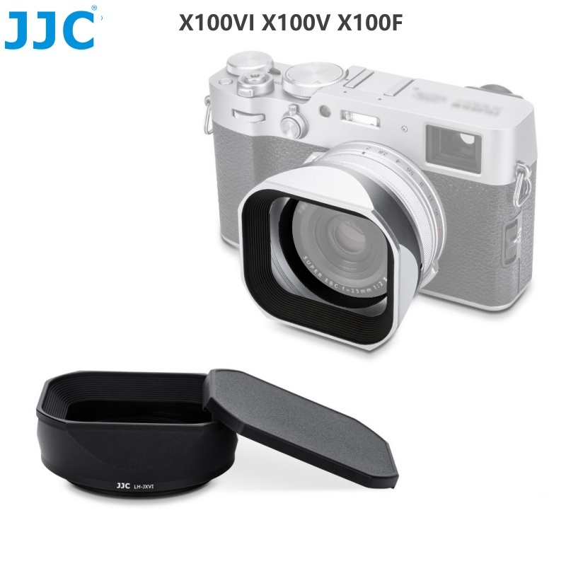 JJC Ống Kính Hood Cho Máy Ảnh Fujifilm X100VI X100V X100F Có Bộ Lọc Bộ Chuyển Đổi Vòng Đính 49mm Ống Kính Lọc Phụ Kiện