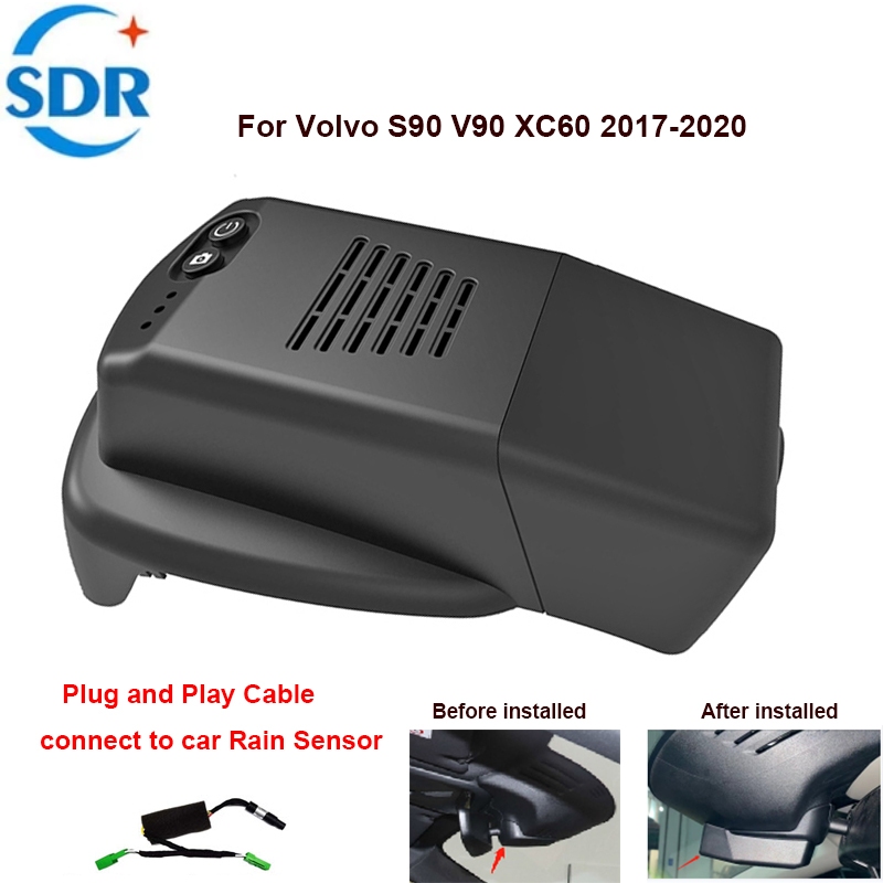 4K 2160P Cắm Và Chạy DVR Xe Ô Tô Đầu Ghi Video Dash Cam Camera Cho Volvo XC60 / S90 / V90 / S90 2017