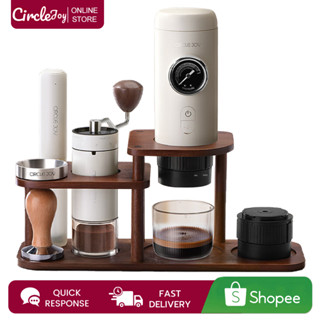 Bộ máy pha cà phê cầm tay Circle Joy, Máy pha cà phê tự động, Máy pha cà phê viên nang Ý cho gia đình, du lịch ngoài trời