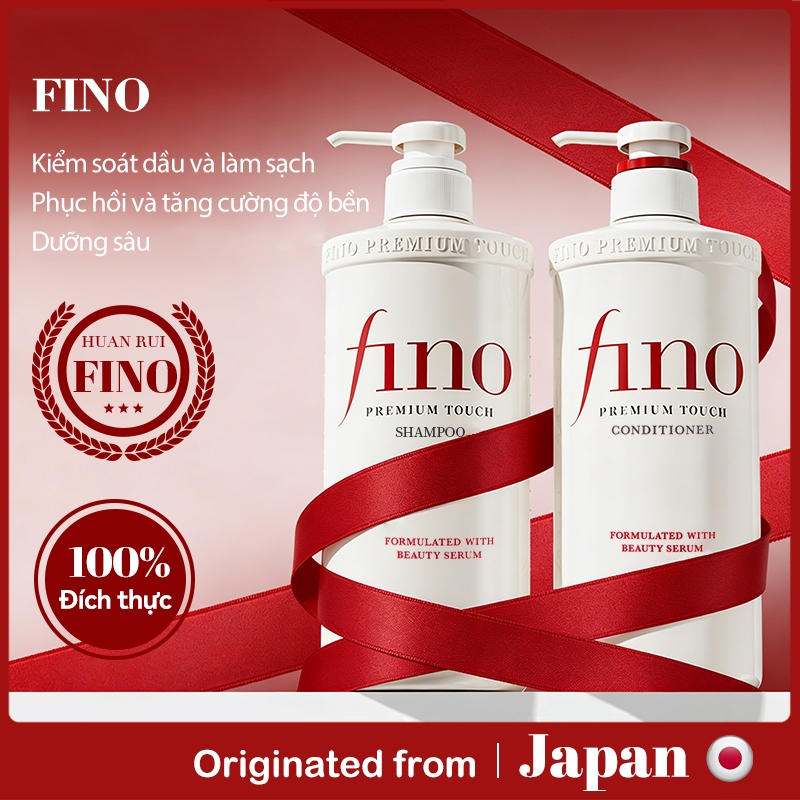 [100% xác thực][Fino]Dầu Gội Tóc Fino Premium Touch 550ml & Dầu Xả 550ml