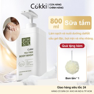 Cokki Sữa Tắm Tràm Trà Dưỡng Ẩm 800ml - Cho Da Nhạy Cảm, Cân Bằng Độ Ẩm & Làm Sạch Sâu Dịu Nhẹ