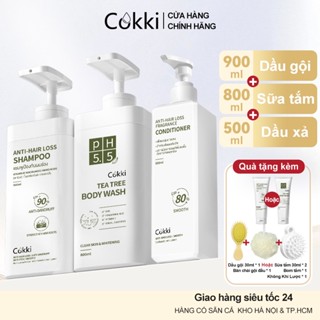  COKKI 1400ML Dầu Gội & Dầu Xả Hương Hoa Tự Nhiên | Vitamin B & Amino Acid | Làm Sạch Dịu Nhẹ Tóc Mềm Mượt | Combo 