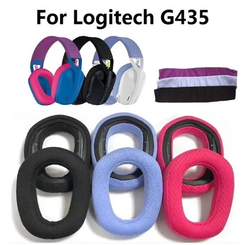 Miếng đệm tai thay thế Vỏ đệm tai hoặc Băng đô cho Logitech G435 G 435 CHO Tai nghe chơi game không 