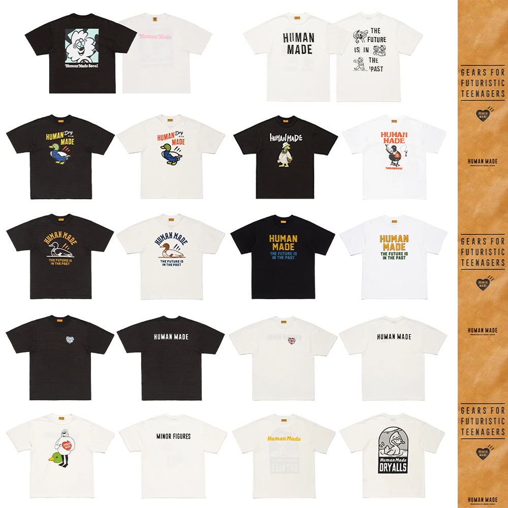 Bộ sưu tập tee HUMAN MADE 2025 260g vòng bánh xe nhóm02