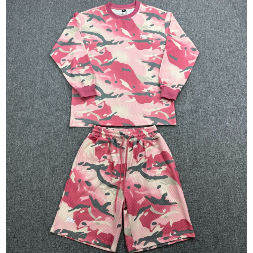 Dạo Phố Áo Thun Waffle In Màu Dài Tay Nam Nữ, Chất Liệu Waffle