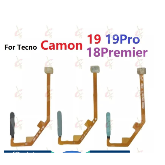 Nút nguồn cảm biến vân tay in ngón tay flex cho Tecno Camon 19 Pro 18 Premier CI6n CI8 CI8n