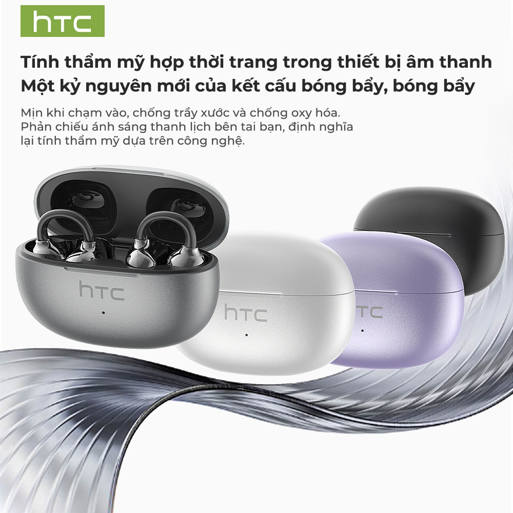 Tai nghe Bluetooth dịch thuật thời gian thực HTC NE55 AI, Tai nghe Bluetooth 6.0 dạng móc tai, Chất lượng âm thanh HiFi, Tai nghe không dây chống nước IPX5, Hỗ trợ dịch video, Bảo hành một năm | BigBuy360 - bigbuy360.vn