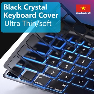  Màng bảo vệ bàn phím Macbook Mỏng Bàn Phím Mềm Bao Da Cho 2023 2024 Macbook air 13 M1 M2 M3 Pro 14 16 inch Đen Pha Lê Phim Không Khí 15 A3113 A3114 A2992 A2918 A2991 A2337 A2338 Phụ Kiện laptop 