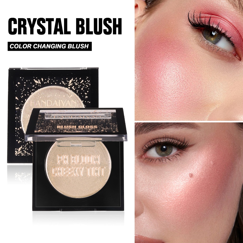 Blush Cream Lip Cheek Một Tấm Đa Năng Ngọc Trai Đơn Sắc handaiyan Cross Square Plate Thay Đổi Nhiệt 