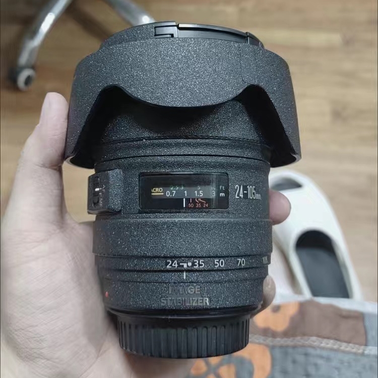 Dành Cho Canon EF24-105 F4 L IS I II USM Ống Kính Decal Da 24105 Ống Kính Bọc Bao EF24-105 F4 II Miế