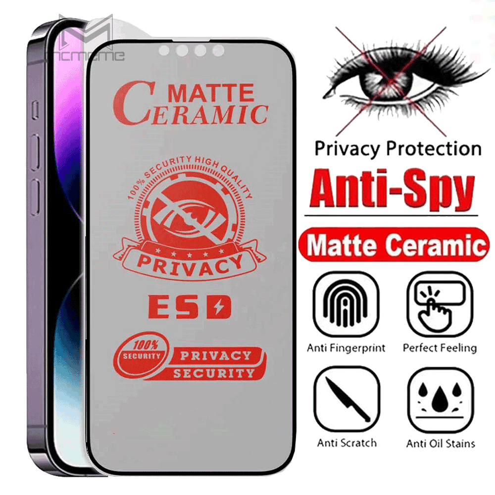 Dành Cho Samsung Galaxy J3 J6 J8 J7 Plus J4 Prime A6 A8 A9 A7 2018 Riêng Tư Mờ Gốm Kính Cường Lực Bả