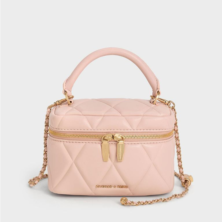 CHARLES & KEITH Arwen Quilted Top Handle Vanity Bag Túi đeo vai nữ CK2-80782534