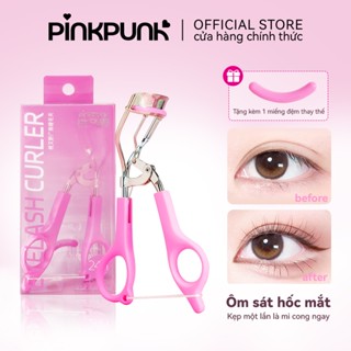  Kẹp bấm mi PinkPunk góc rộng uốn cong mi tự nhiên kẹp cong mi Kèm Đệm Thay Thế 