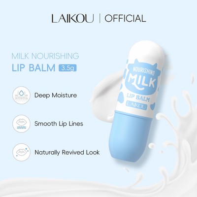 Son dưỡng môi nuôi dưỡng sữa LAIKOU - Mịn màng, Độ ẩm lâu trôi với bơ hạt mỡ & axit Hyaluronic