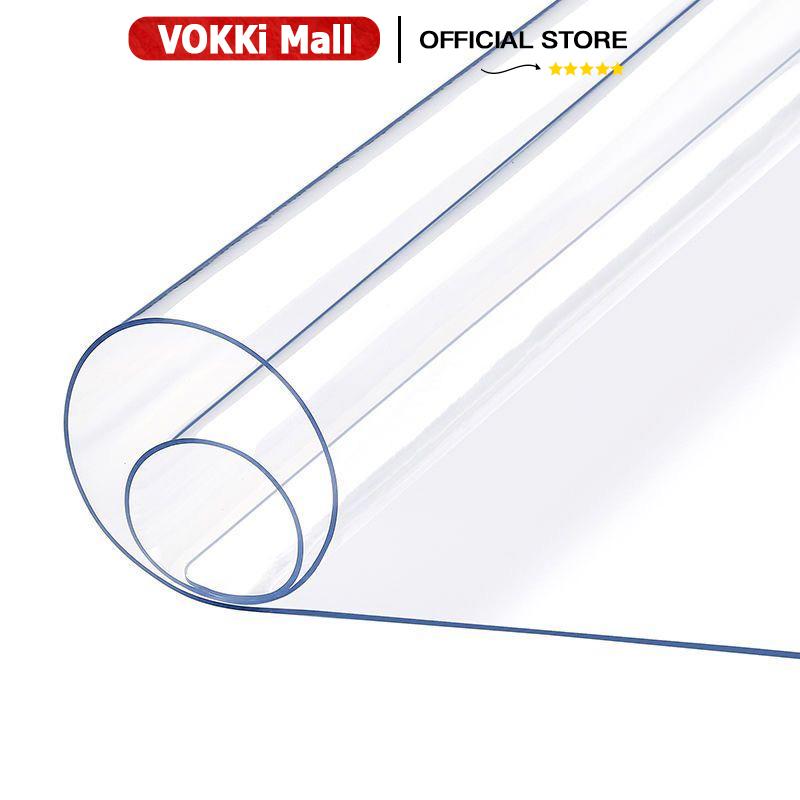 Khăn trải bàn bằng nhựa PVC dẻo không thấm nước trong suốt 1.2mm Chống dầu