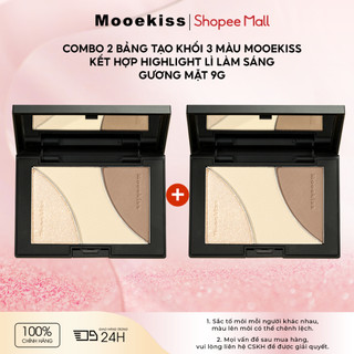  Combo 2 bảng khối Mooekiss bắt sáng trang điểm tự nhiên 9g*2 