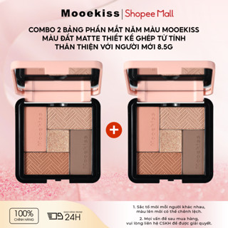  Bảng phấn mắt Mooekiss năm màu Màu đất Matte Thiết kế ghép từ tính 8.5g*2 