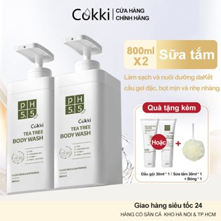  Sữa Tắm Tràm Trà Cokki BIG SIZE 800ml - Công Thức pH 5.5 Dịu Nhẹ Cho Da Nhạy Cảm - BHA & Vitamin E Loại Bỏ Dầu Thừa & Sạch Sâu Lỗ Chân Lông - Phù Hợp Cho Cả Nam & Nữ 