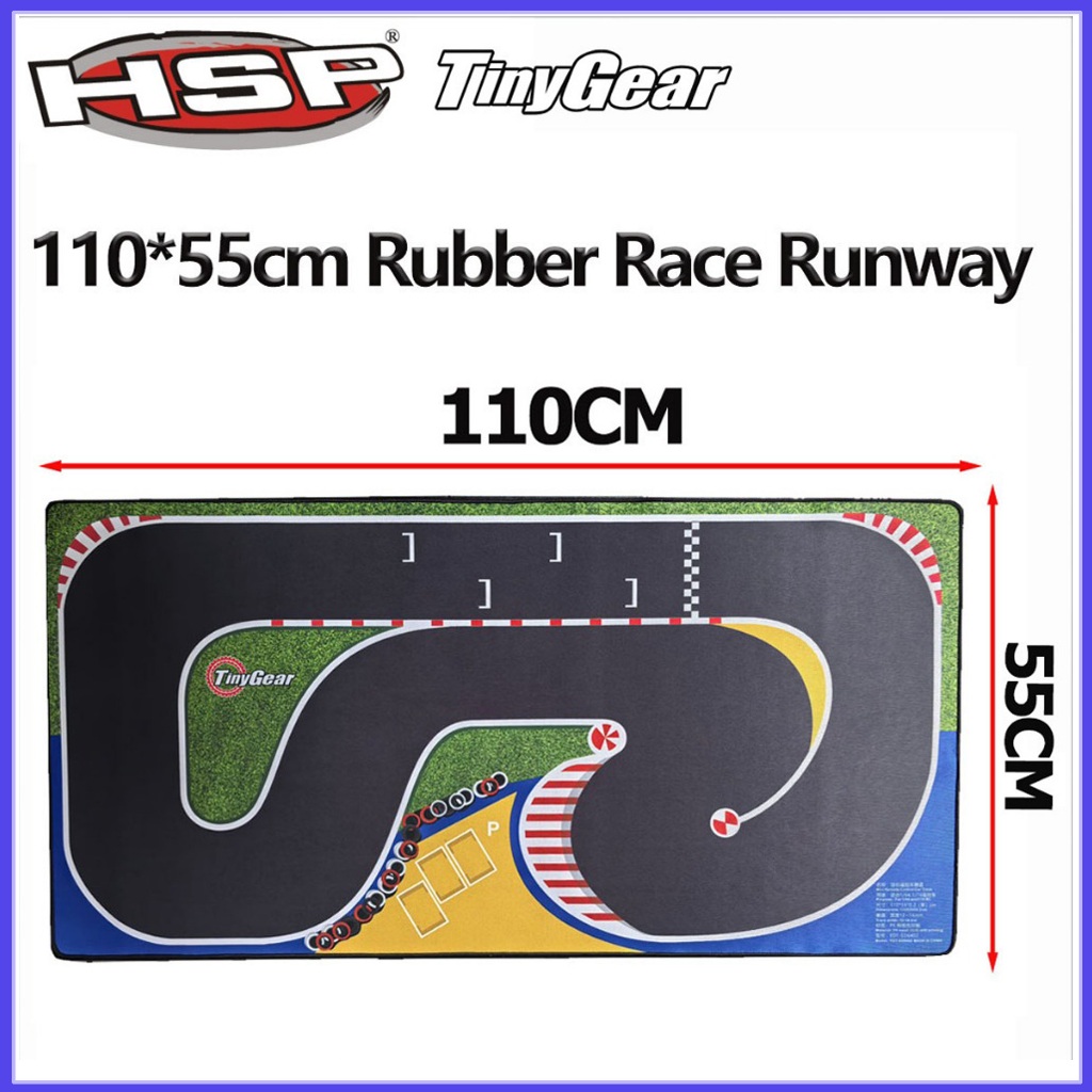 Thảm theo dõi cao su di động HSP 110x55cm 1100x550mm 1 / 64 1 / 76 RC Mini Car Track Race Runway Phụ