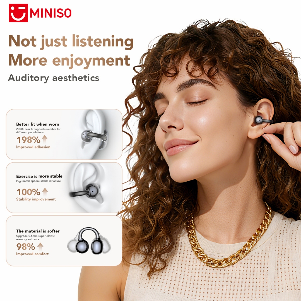 Tai nghe MINISO MS503 Ai Dịch Tai nghe Bluetooth 6.0 Dịch 134 ngôn ngữ Theo dõi nhịp tim Tai nghe khử tiếng ồn Tai nghe không dây HiFi Music HD Gọi với Micro | BigBuy360 - bigbuy360.vn
