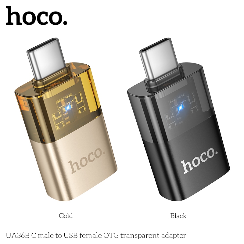 HOCO UA36B C Nam Sang USB Nữ OTG Cho Ngày Trong Suốt Adapter Mini Adapter Type-C Sang USB Bộ Chuyển 