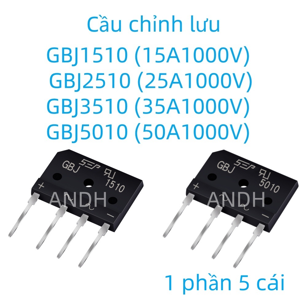 Cầu chỉnh lưu GBJ5010 GBJ3510 GBJ2510 GBJ1510 Thích hợp cho bếp và bộ sạc cảm ứng