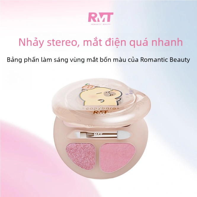 Bảng phấn mắt bốn màu hợp tác giữa Romantic Beauty và Kapibala